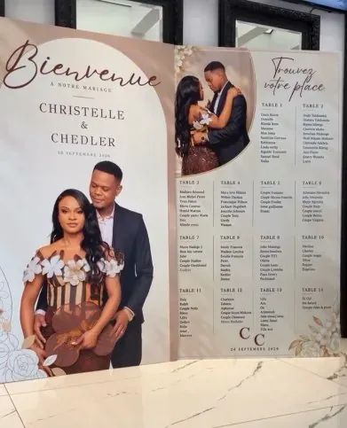 Welcome sign et seating chart — Wedding Decor Montreal